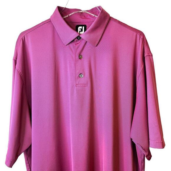 FOOTJOY Golf Men's Polo Micro Feeder Striped Polo in Light Purple Men's Size XL - Picture 2 of 10